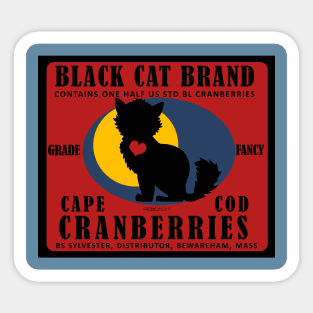 Black Cat Cranberries Sticker